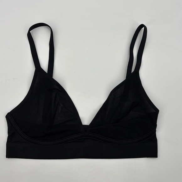 Aerie Smoothez sheer mesh lightweight Black Women's Bralette size XS NWT - Picture 5 of 14